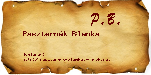 Paszternák Blanka névjegykártya